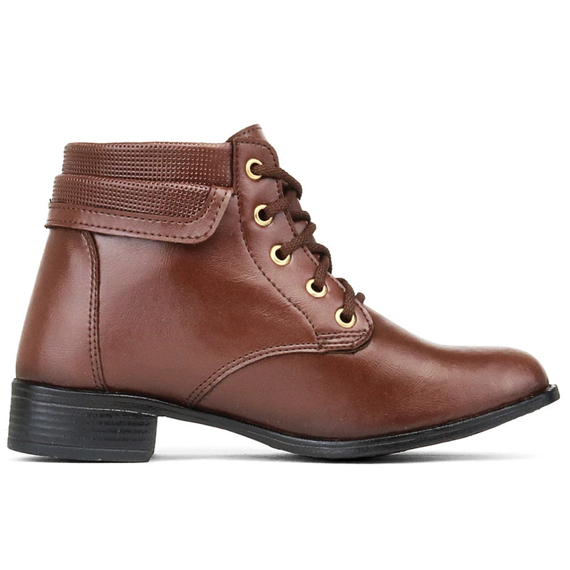 Bota Botinha Casual Cano Curto Feminina Zina - Teus Pulos