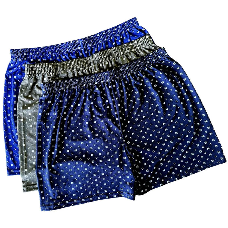 Kit 3 Samba Canção Cueca Estampado/Liso Masculino PoshToes - Teus Pulos