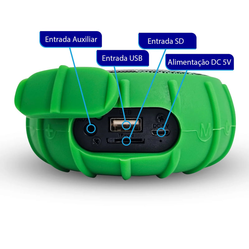 Caixa de Som Bluetooth RGB Resistente à Água - XDG-403 - Teus Pulos