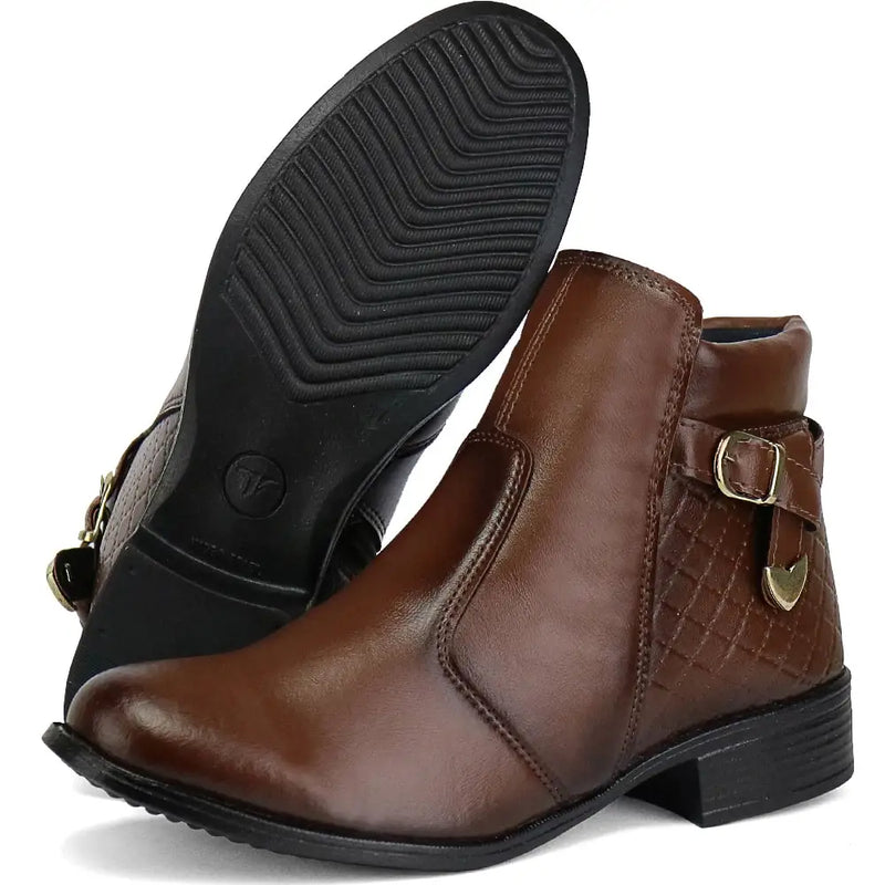 Bota Botinha Feminina Casual Cano Curto Nola - Teus Pulos