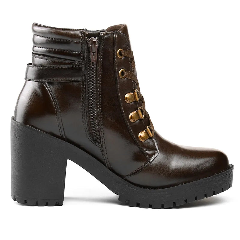 Kit Bota Cano Médio Com Salto Casual Feminina Joya + Meia Lupo - Teus Pulos