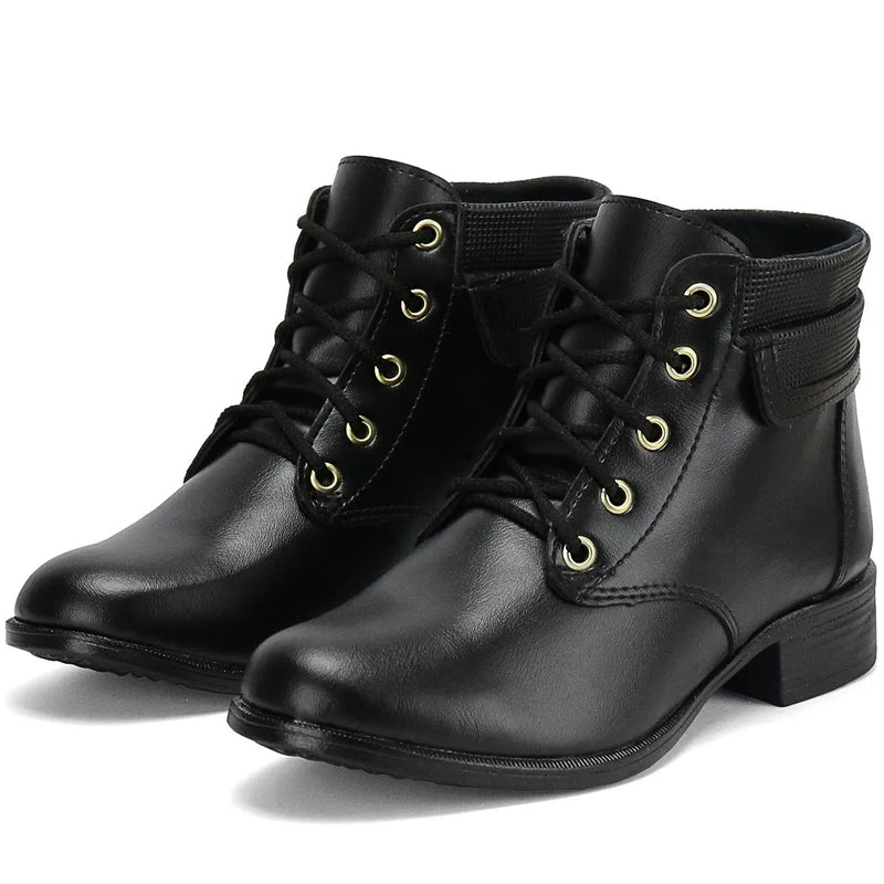 Bota Botinha Casual Cano Curto Feminina Zina - Teus Pulos