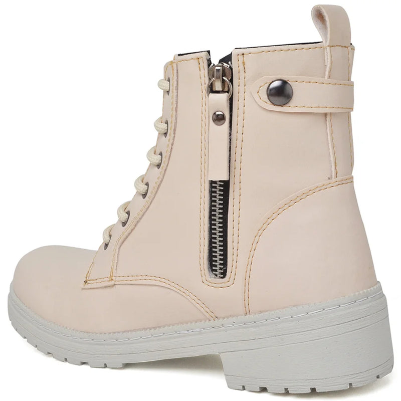 Bota Coturno Feminina Casual Cano Curto Lisa Zeta - Teus Pulos