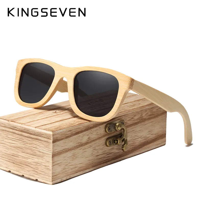 Óculos de Sol de Espelhado Bambu KingSeven InfiniteIcon - Teus Pulos