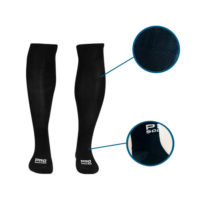 Pro Soccer Black Football Socks