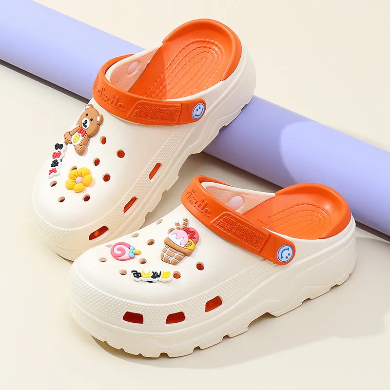 Sandália Crocs Infantil Antiderrapante Mel - Teus Pulos