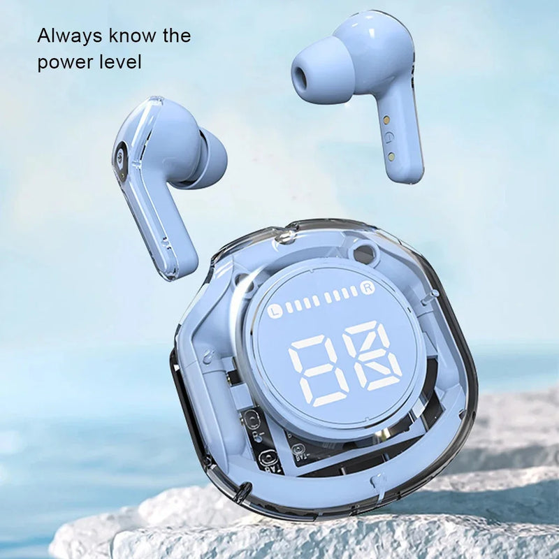 Fone de Ouvido Bluetooth Air39 HIFI Transparente