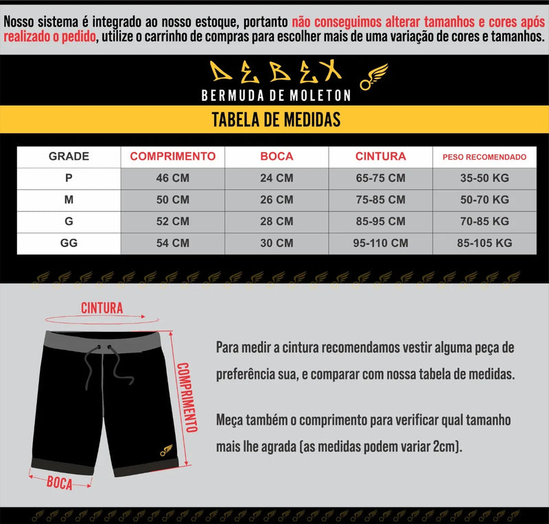 Kit 5 Bermudas de Moletom Shorts Academia - Teus Pulos