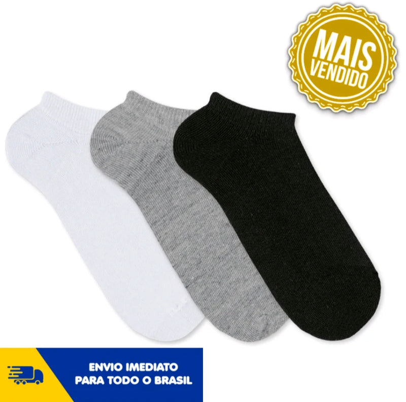 Kit 12 Pares de Meia Cano Curto Soquete Adulto SwiftSox - Teus Pulos