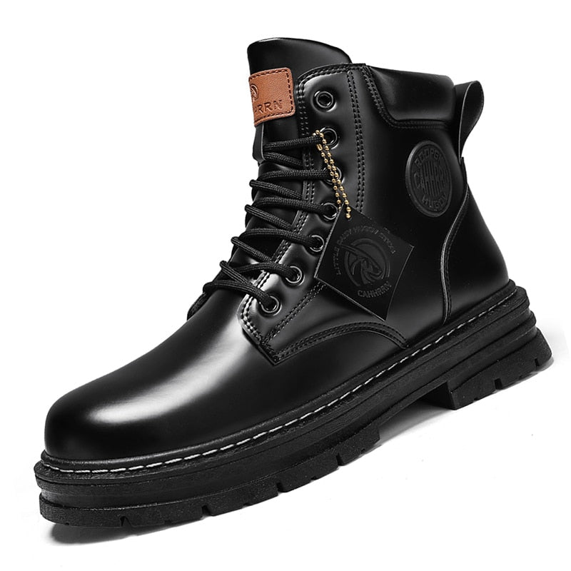 Bota de Couro Coturno Cano Curto - Military - Teus Pulos